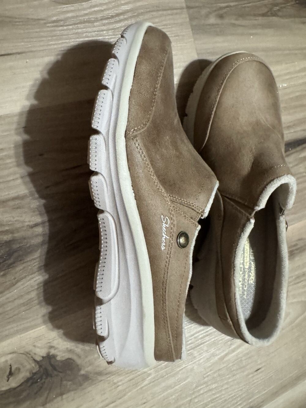 Skechers Easy Going Latte 2 Shoes Womens 7.5 Tan Beige Slip OnClogs 167870